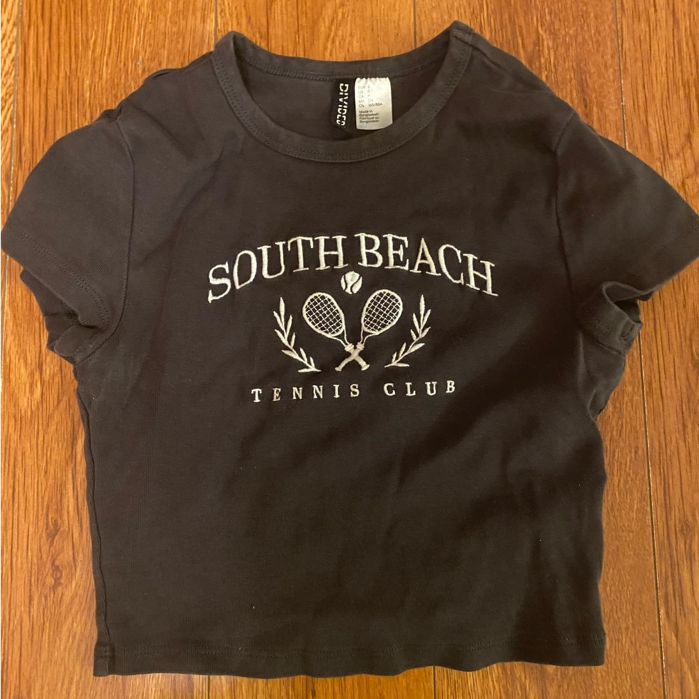 south beach tennis club crop top